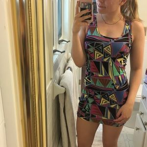 NWOT Multicolored BodyCon Dress